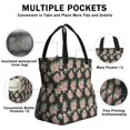 thumbnail image 3 of Pioneer Flower Drawstring Lunch Bag Women - Drawstring Lunch Bag Insulated for Work Office - Stain-Resistant Large Lunchbags for Women with Multi-Pockets, 3 of 6
