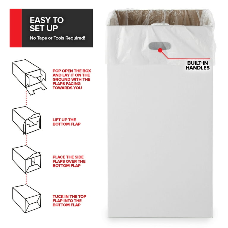 Aazon.co: 4 Pack Disposable Trash Cans For Parties, 13 Gallon Large
