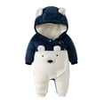 thumbnail image 1 of Mono de bebé, traje de nieve de invierno, abrigo de franela para bebé, mono de invierno para niños y niñas, 1 of 6