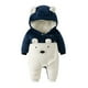 thumbnail image 1 of Mono de bebé, traje de nieve de invierno, calentador de franela para bebé, mono de invierno para niños y niñas, 1 of 6