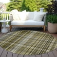 thumbnail image 6 of Addison Rugs Chantille Indoor/Outdoor Transitional Plaid Taupe Washable Round Rug, 8' x 8', 6 of 6