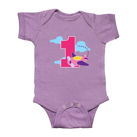

Inktastic 1st Birthday Pilot Airplane Gift Baby Girl Bodysuit