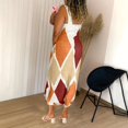 thumbnail image 4 of Youyipin Womens Summer Dresses Maxi Dress Casual Thick Strap Square Neck Boho Sundress Split Vacation Dresses With Pockets Dresses For Women, 4 of 9