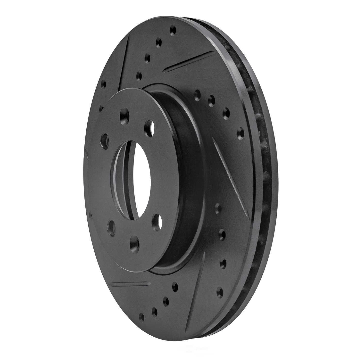 Dynamic Friction Company 633-03001L DFC Brake Rotor - Drilled And Slotted - Black