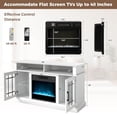 thumbnail image 6 of Topcobe TV Stand with Electric Fireplace LED Lights Remote Controls for TVs Up to 40 Inch, Modern Furniture for Living Room, Practical, Easy to Assemble-White, 6 of 8
