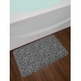 thumbnail image 2 of Black and Grey Bath Mat, Pattern with Fern Leaves and Big Flowers Abstract Scroll Garden Art, Non-Slip Plush Mat Bathroom Kitchen Laundry Room Decor, 29.5 X 17.5 Inches, Black and Grey, Ambesonne, 2 of 2