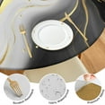 thumbnail image 4 of Black and Gold Marble Glitter Splashes Pattern Round Fitted Tablecloth with Elastic Edge,Dining Table Cover Waterproof,Outdoor Round Tablecloth for Camping,Dining,Indoor and Outdoor, 4 of 7