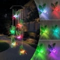 thumbnail image 1 of Solar Changing Color Hummingbird Wind Chime, EROCK Solar Powered LED Waterproof Hanging Lamp Bird Windchime Light for Outdoor Indoor Gardening Yard Pathway Decoration, 1 of 10
