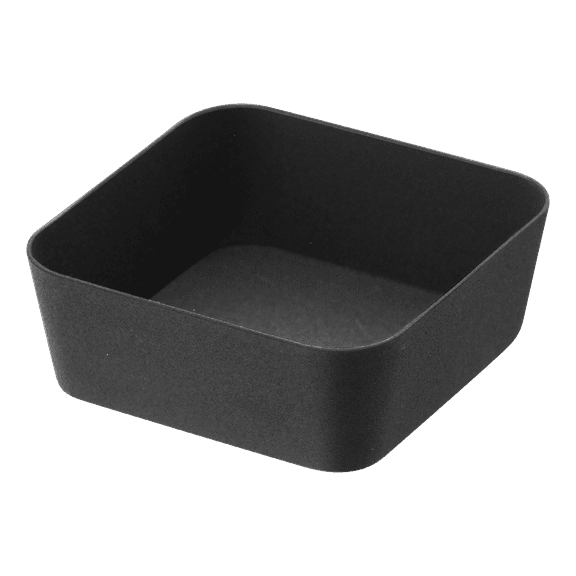 Yamazaki Home Vanity Tray - Flat - Two Sizes, Black, Steel, 3.5" x 3.5", No Assembly