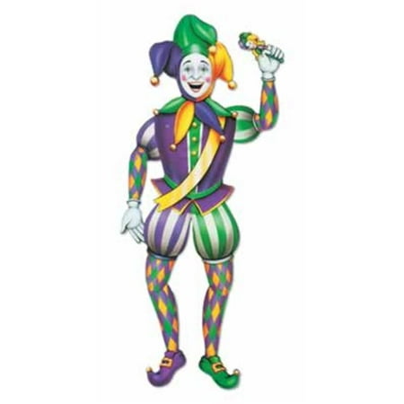 Beistle - 55369 - Jointed Mardi Gras Jester- Pack of 12