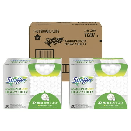 Heavy Duty Terry Cloth - Swiffer Sweeper Heavy Duty Dry Sweeping Cloths, 40 count