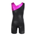 thumbnail image 4 of Aislor Kids Girls One Piece Sparkle Color Splicr Gymnastics Leotard Unitard Ballet Jumpsuit, 4 of 7