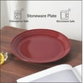 thumbnail image 3 of (3 pack) Mainstays Chiara Stoneware Round Red Dinner Plate,10.5", 3 of 5