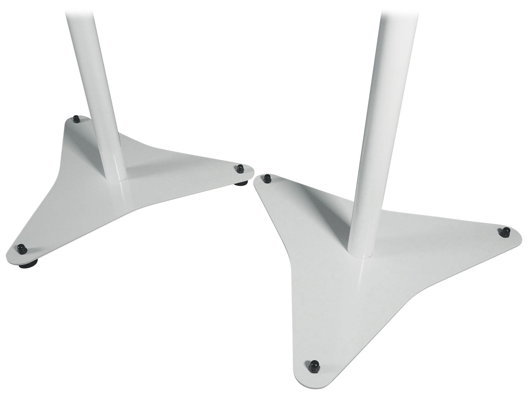 2) Rockville RockShelf 54W 5.25" Home Bookshelf Speakers+White Adjustable Stands