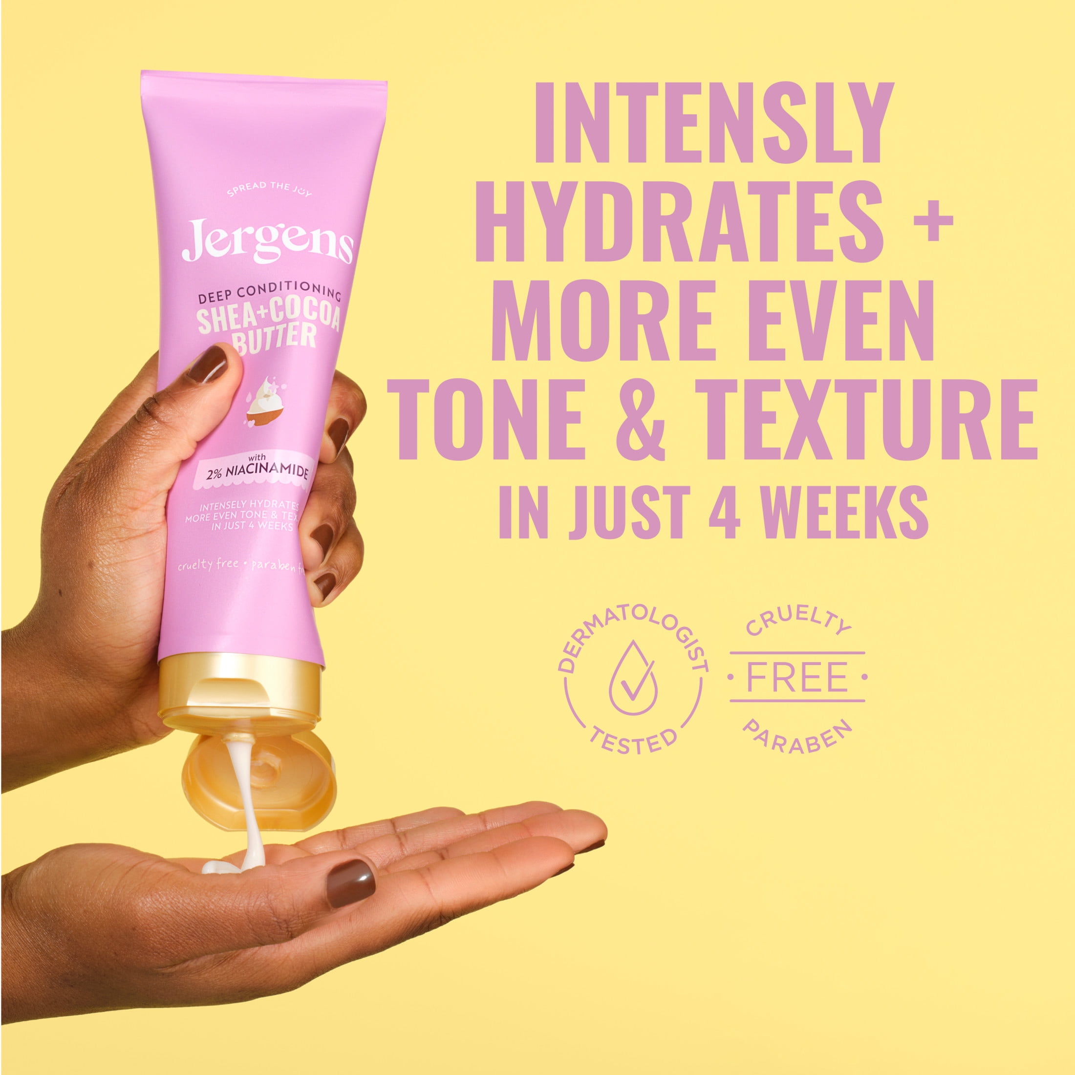 Jergens Deep Conditioning Lotion Shea + Cocoa Whipped Body Butter, Vitamin E, Dry Skin, 8.5 fl oz
