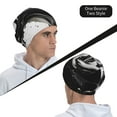 thumbnail image 6 of Salouo Fluid Black White Paint Swirls Print Unisex Beanie Hat,Knitted Baggy Skull Cap Winter Warm Hats Beanie Sleep Hats Cancer Headwear Caps for Women & Men 1 Pieces, 6 of 7