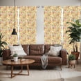 thumbnail image 2 of Ambesonne Rowan Window Curtains, Rural Plants Wilderness, Each 28" W x 63" L, Green Orange Yellow, 2 of 5