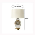 thumbnail image 5 of Benjara BM229513 29 in. Glass Urn Table Lamp with Drum Shade, Off White & Silver, 5 of 5