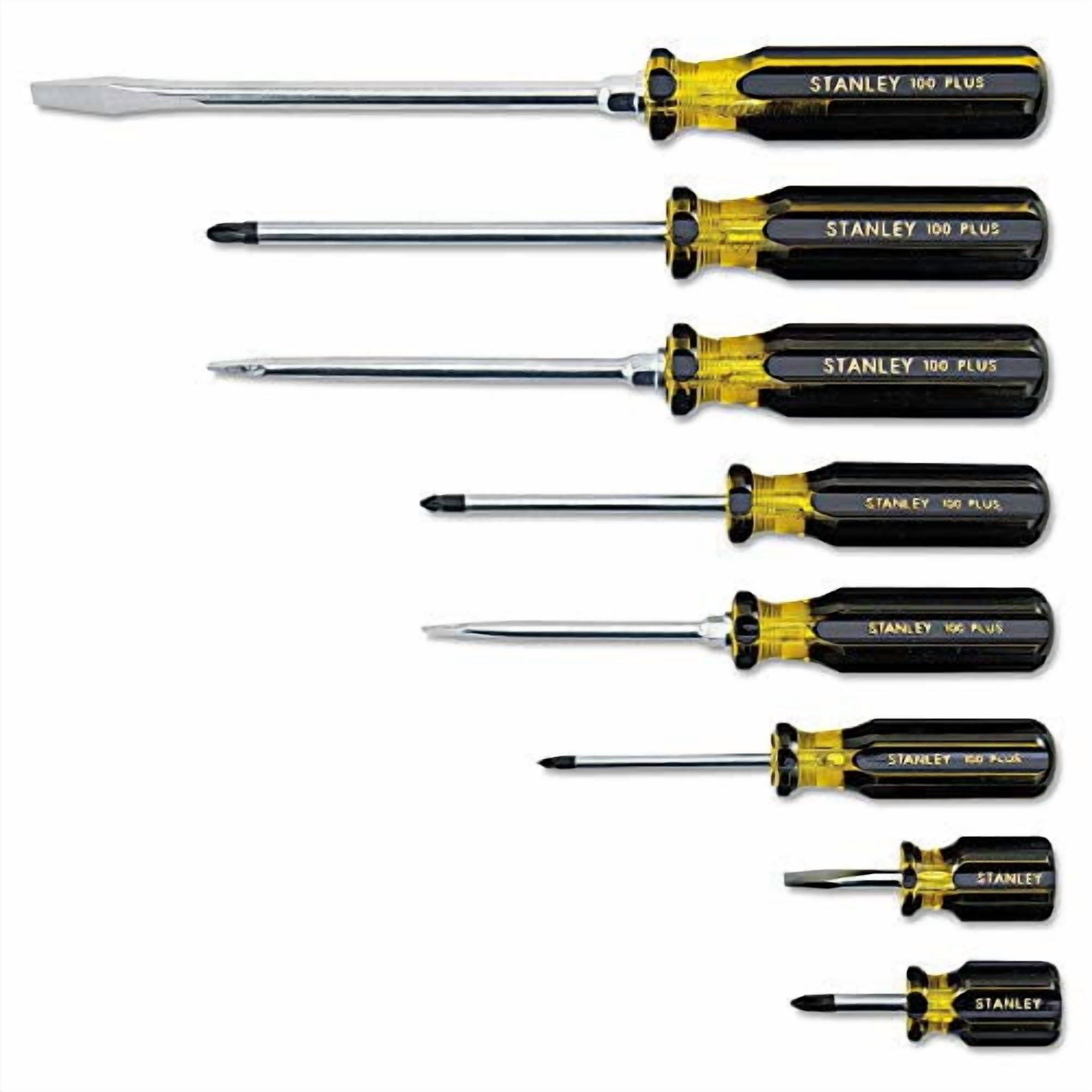 Stanley Tools B248198 Stanley 66-158-A 100 Plus Screwdriver Set - 8 Piece