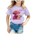 thumbnail image 3 of SNKSDGM Girls Shirts for Girls 14-16 Years Old Birthday Girl Shirt 7 Years Old Black Valentine's Day Children's Short Sleeve Top Printed T Shirt Casual Shirt 3-4 Years, 3 of 3