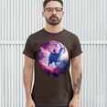 thumbnail image 3 of Tee Hunt Cat Riding a Llama in Space T-shirt Weird Galaxy Moon Creative Men's Tee, Brown, XX-Large, 3 of 5