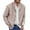 Khaki, variant on WREESH Men's Cotton Linen Shirts Thin Jacket Solid Casual Turn-Down Collar Long Sleeve Button Down Shirts Gray