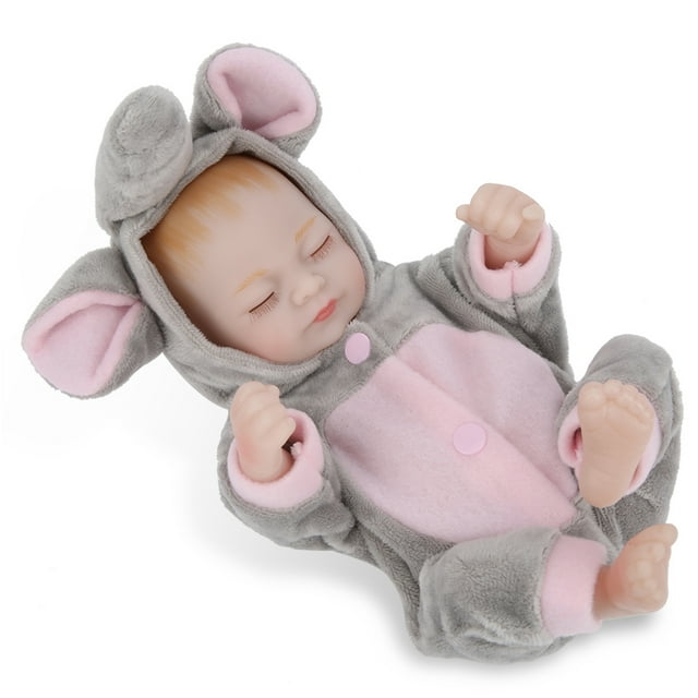 Mini muñeca bebé, mini muñeca bebé realista, juguetes de baño, muñeca bebé de silicona, multifuncional