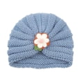 thumbnail image 1 of Baby Ear Protection Autumn Winter Baby Boys Girls Flowers Knitted Windproof Warmth Ear Protection Children Hat, 1 of 8