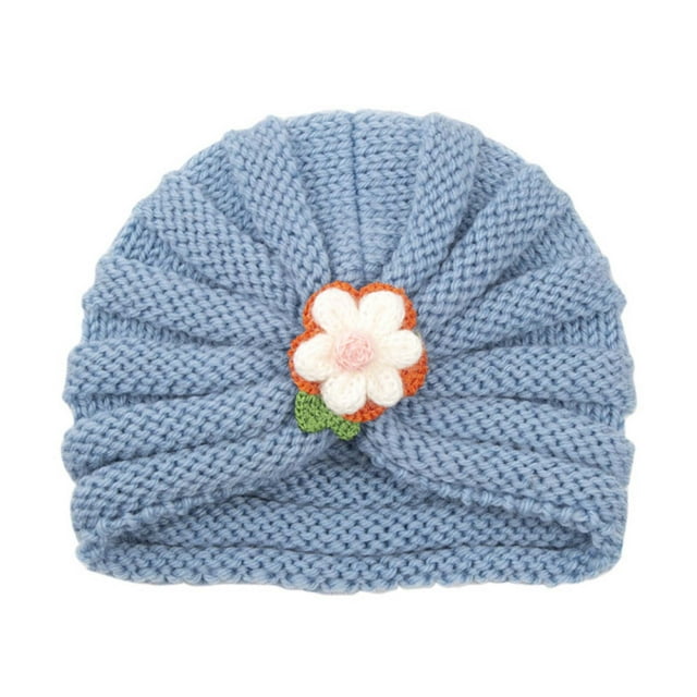 Baby Ear Protection Autumn Winter Baby Boys Girls Flowers Knitted Windproof Warmth Ear Protection Children Hat