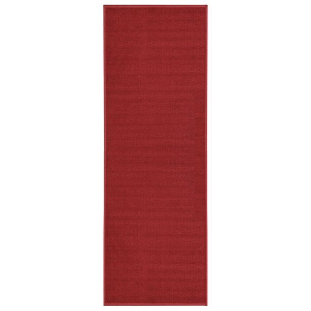 Kapaqua Red Runner Rug 2x9 - Non Slip Rubber Backing Pet Friendly Hallway Carpet 2 thumbnail image
