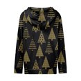 thumbnail image 5 of Women's Casual Fashion Long-Sleeve Zip-Up Hoodie with Christmas Print, Knitted Pullover for Comfortable Wear and Style,Earthy Yellow,XL, 5 of 7