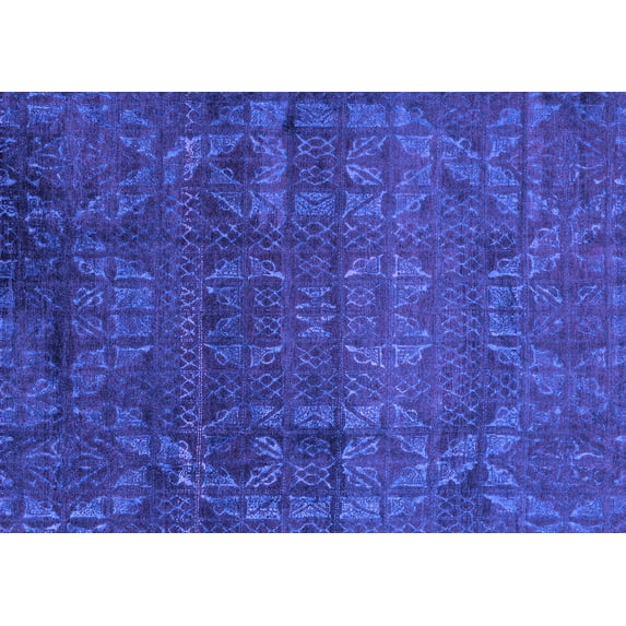 Ahgly Company Indoor Rectangle Abstract Purple Modern Area Rugs, 5' x 8'