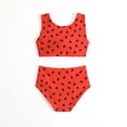 thumbnail image 3 of Toddler Girls Summer Reversible Two-Piece Bikini Set Cute Cartoon Print Swimsuit for Beach Pool, 3 of 6