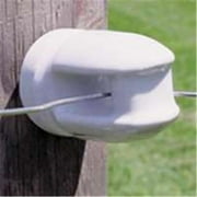 Zareba WP1929 Large Lag Screw Insulator, Polyrope, Polywire, Ceramic, White, Screw Mounting