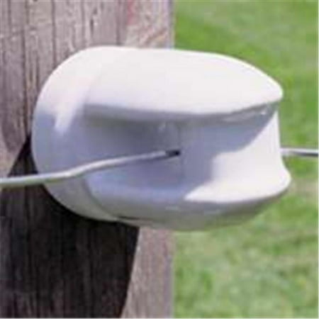 Zareba WP1929 Large Lag Screw Insulator, Polyrope, Polywire, Ceramic, White, Screw Mounting