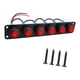 thumbnail image 5 of Panel de interruptores basculantes impermeable que reemplaza interruptor de encendido y apagado precableado. Panel de luz LED roja para camiones, 6 pandillas, 5 of 8