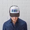 thumbnail image 6 of CafePress - Run Squares - Adjustable Unisex Printed Trucker Hat with Mesh Back, 6 of 8