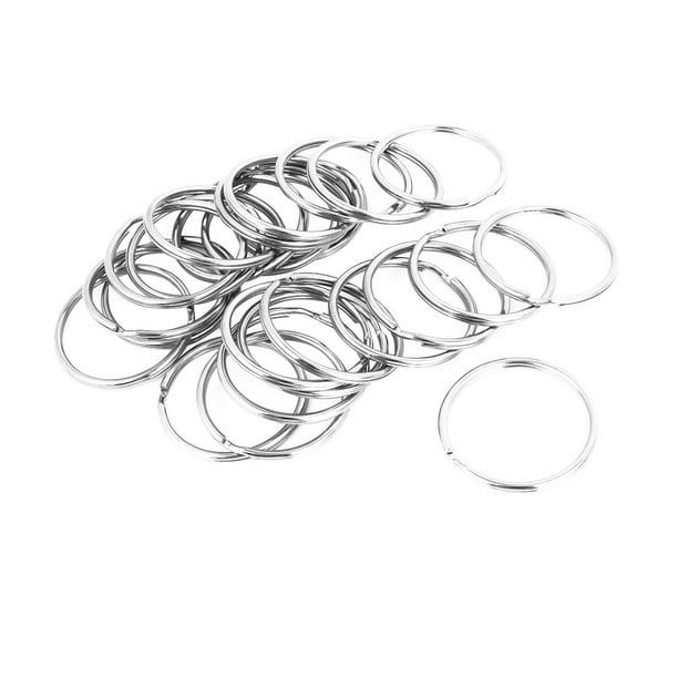 25pcs 40mm Dia Anillo metálico de Llavero de división Llavero con Cadena Anillo Presilla sostenedor