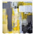 thumbnail image 3 of Ambesonne Yellow and Grey Shower Curtain, Abstract Painting, 69"Wx70"L, Yellow Grey White, 3 of 3
