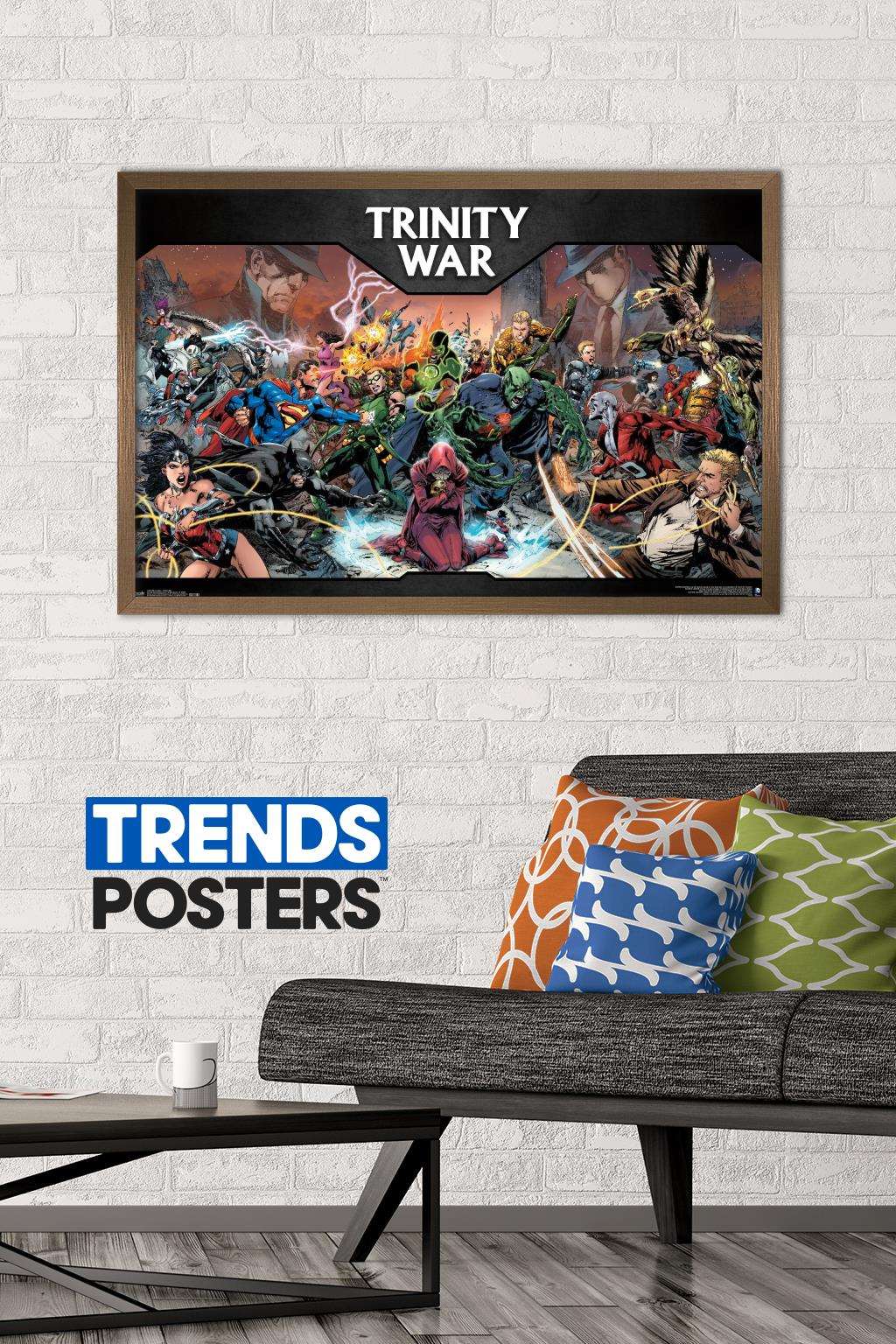 DC Comics - The Trinity War Wall Poster, 22.375" x 34", Framed