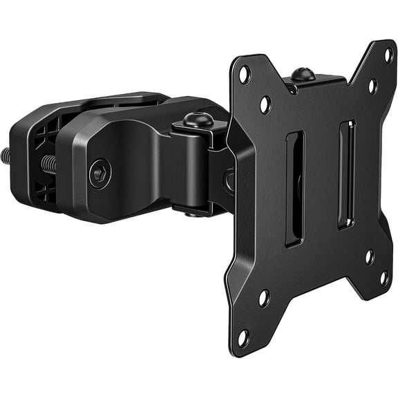 monTEK Pole Monitor Mount for 17-32 Inch Screens, Full Motion, Holds up to 22 lbs, Adjustable Height Pole Clamp, 75x75 & 100x100 VESA, ±90° Swivel & ±180° Rotation