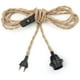 thumbnail image 4 of Pares de cable de lámpara de cuerda de cáñamo de 4,5 m, interruptor de enchufe E27 con cable de cable de bombilla, para lámpara de bricolaje, lámpara colgante, lámpara colgante industrial, lámpara vin Feliz Sencillez, 4 of 5