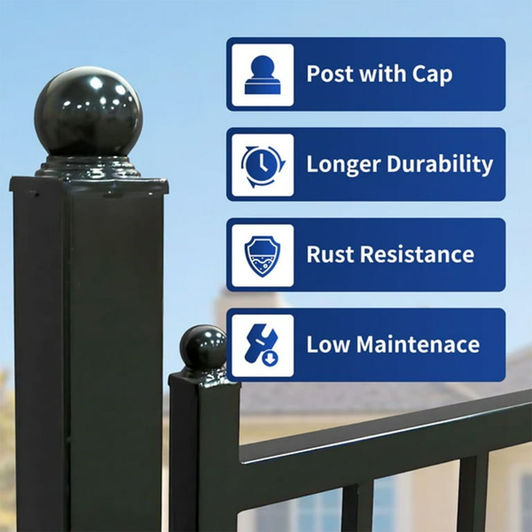 Chery Industrial 20ft Metal Outdoor Garden Post Cap Driveway Gate