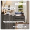 thumbnail image 2 of Aufeile Sideboard Buffet Cabinet with Drawer, Small Buffet Table with Adjustable Shelf, Modern Home Accent Furniture for Dining Living Room, Kitchen, Entryway, Gray Oak, 2 of 7