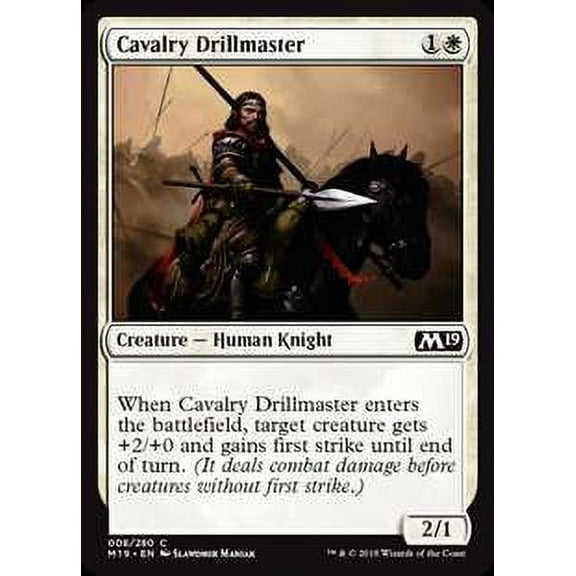 MtG Core Set 2019 Cavalry Drillmaster #8