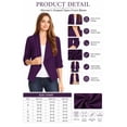 thumbnail image 4 of Women's Casual Office Open Draped Front Blazer Jacket with 3/4 Sleeves S-3XL, 4 of 4
