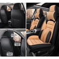 thumbnail image 2 of 2PCS Seat Covers for Car Fit for 98% Jeep Models Waterproof Leather Car Seat Protectors (Black-Orange,Luxury)Car Seat Cushions with Airbag, 2 of 6