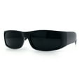 thumbnail image 5 of Iconic 90s Street Gangster Limo All Black Narrow Rectangle Sunglasses Matte Black, 5 of 8