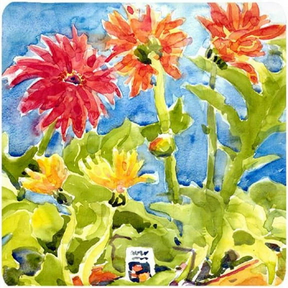 Flower - Gerber Daisies Foam Coasters - Set Of 4, 3.5 x 3.5 In.