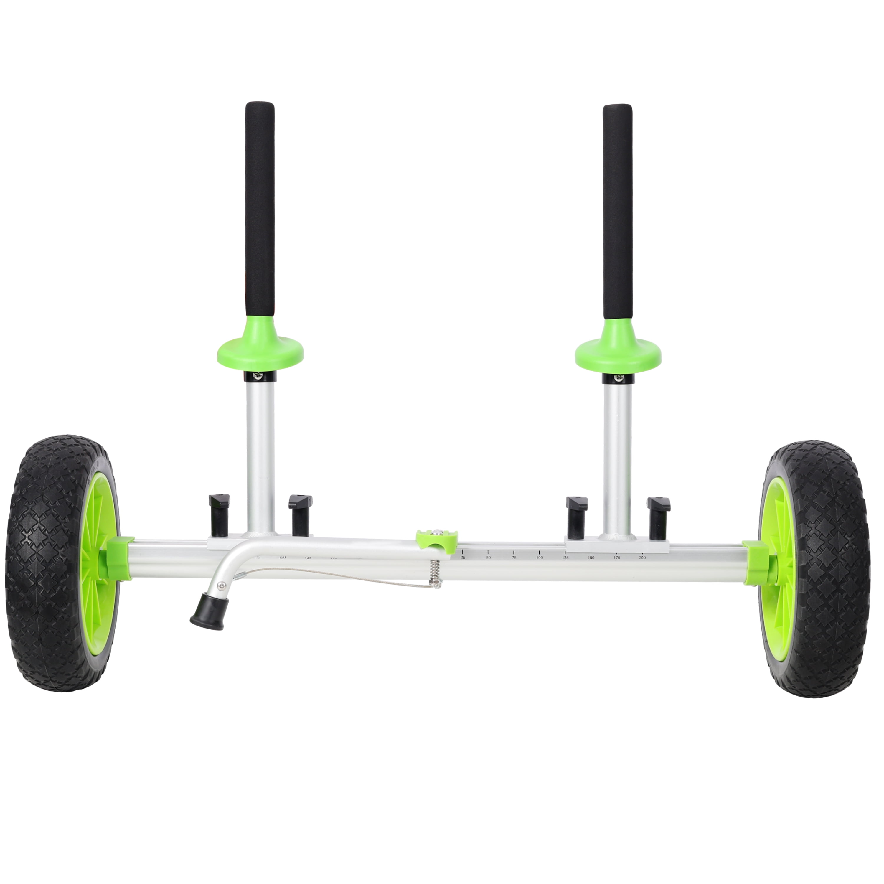 Reinforced Width Adjustable Sit On Top Kayak Cart Dolly - 10 Inch PU Wheels Plug-in Design